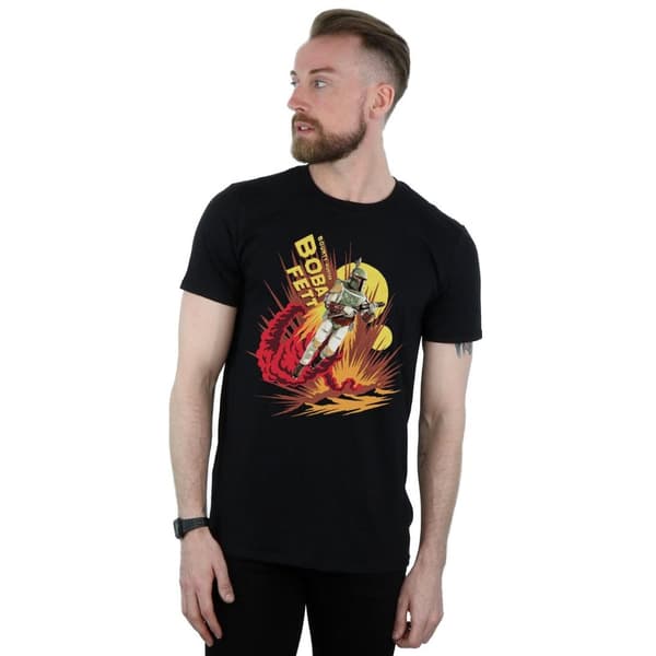 Star Wars Mens Boba Fett Rocket Powered T-Shirt