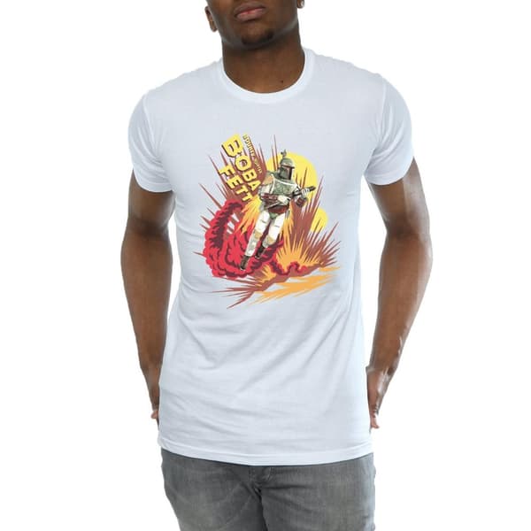 Star Wars Mens Boba Fett Rocket Powered T-Shirt