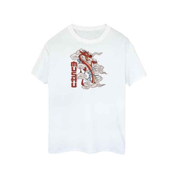 Disney Dam/Lady Mulan Mushu Dragon Boyfriend T-shirt i bomull