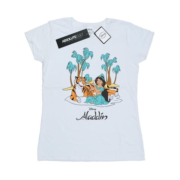 Disney Womens/Ladies Aladdin Jasmine Abu Rajah Beach Cotton T-Shirt