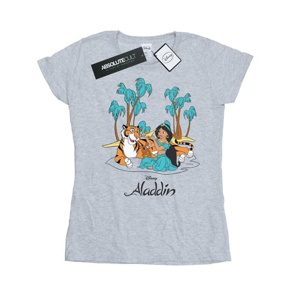 Disney Womens/Ladies Aladdin Jasmine Abu Rajah Beach Cotton T-Shirt