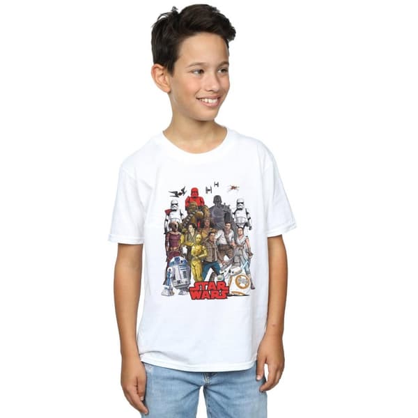 Star Wars Boys The Rise Of Skywalker Character Collage T-Shirt
