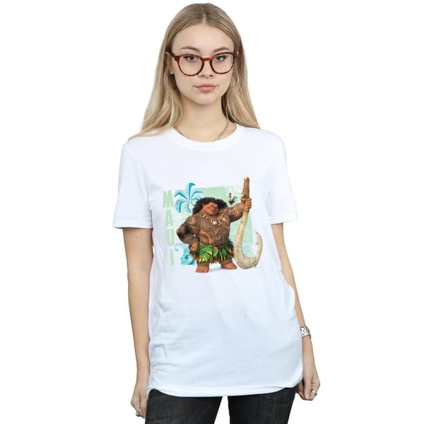 Disney Womens/Ladies Moana Maui Cotton Boyfriend T-Shirt