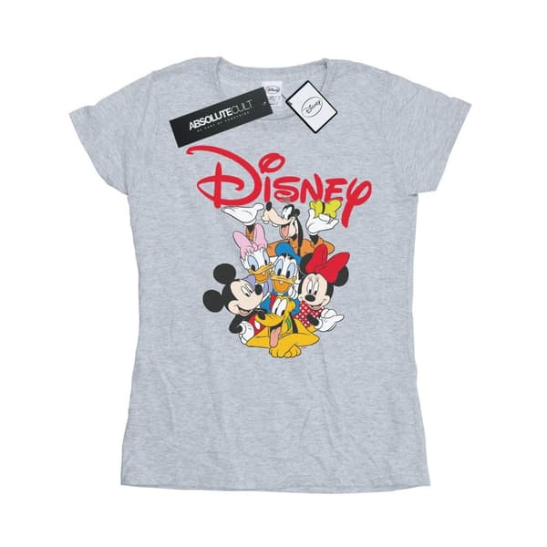 Disney Womens/Ladies Mickey Mouse Crew Cotton T-Shirt
