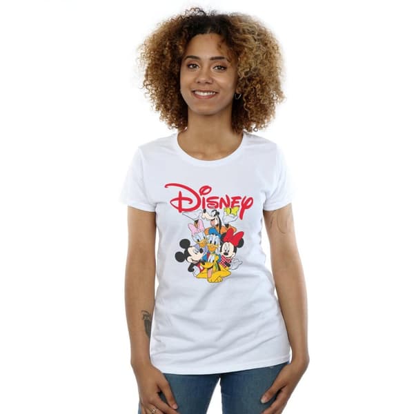 Disney Womens/Ladies Mickey Mouse Crew Cotton T-Shirt