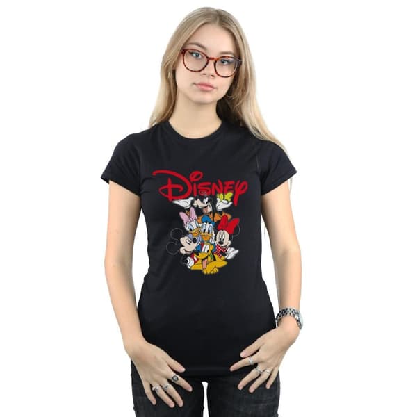 Disney Womens/Ladies Mickey Mouse Crew Cotton T-Shirt