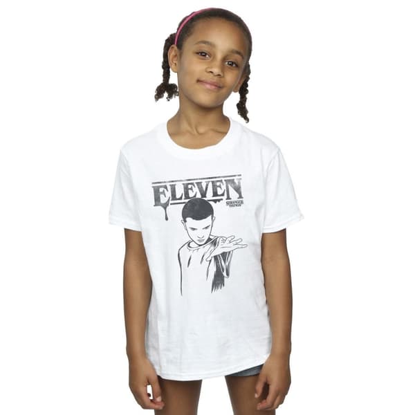 Netflix Stranger Things Dark Eleven T-shirt i bomull för flickor