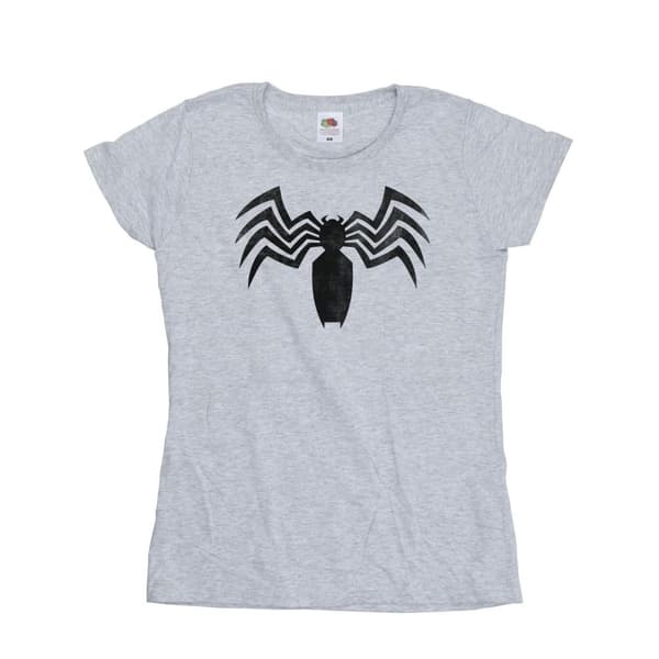 Marvel Womens/Ladies Venom Spider Logo Emblem Cotton T-Shirt