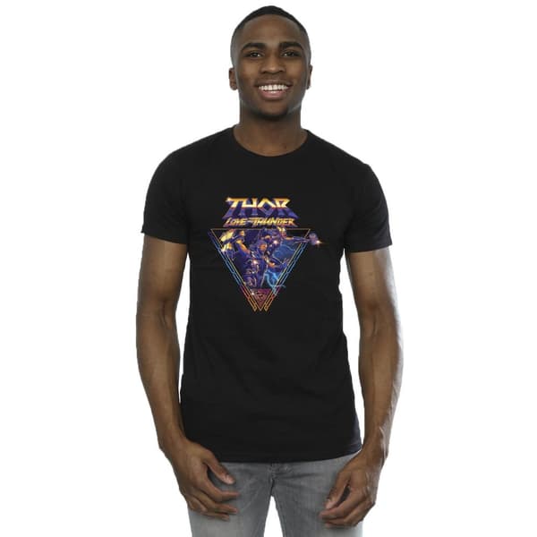 Marvel Mens Thor Love And Thunder - Triangel-T-shirt med logotyp