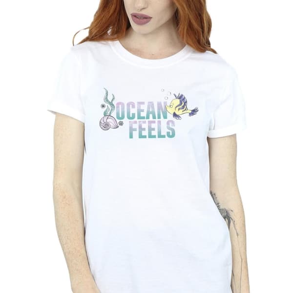 Disney Dam/Tjej Den lilla sjöjungfrun Ocean Boyfriend T-shirt i bomull