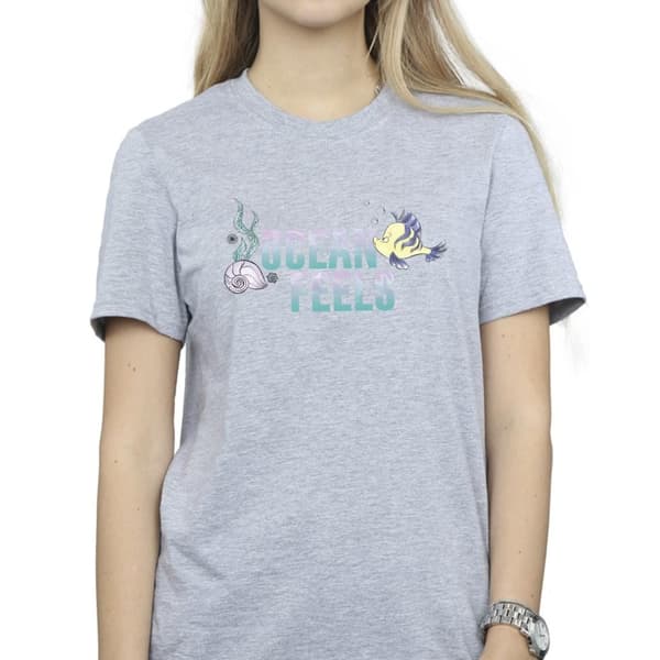 Disney Dam/Tjej Den lilla sjöjungfrun Ocean Boyfriend T-shirt i bomull