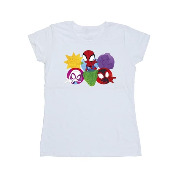 Marvel Womens/Ladies Spidey And His Amazing Friends Faces Cotton T-Shirt