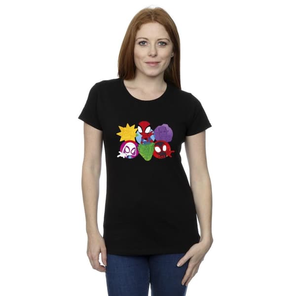 Marvel Dam/Tjej Spidey And His Amazing Friends Faces T-shirt i bomull