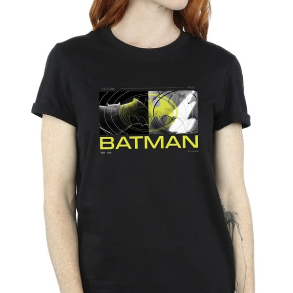 DC Comics Womens/Ladies The Flash Batman Future To Past Cotton Boyfriend T-Shirt