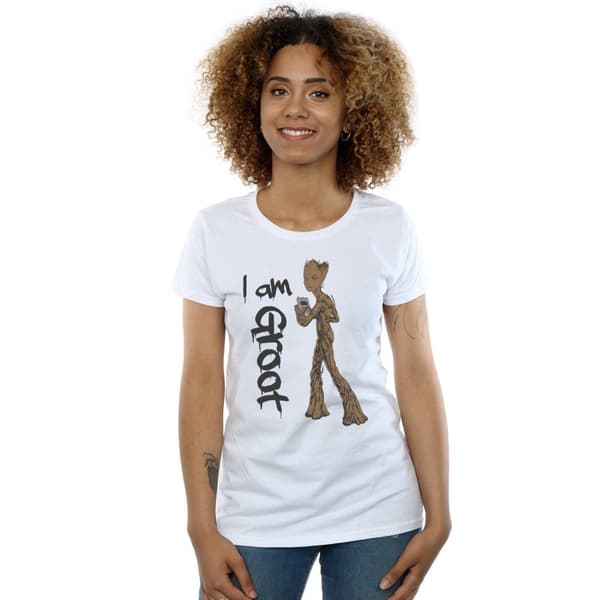Marvel Womens/Ladies Avengers Infinity War Graffiti Groot Cotton T-Shirt