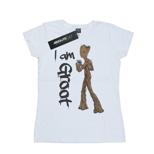 Marvel Womens/Ladies Avengers Infinity War Graffiti Groot Cotton T-Shirt