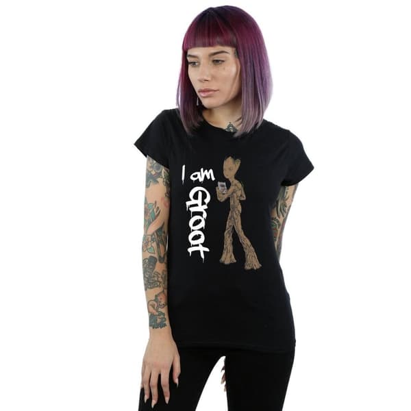 Marvel Womens/Ladies Avengers Infinity War Graffiti Groot Cotton T-Shirt