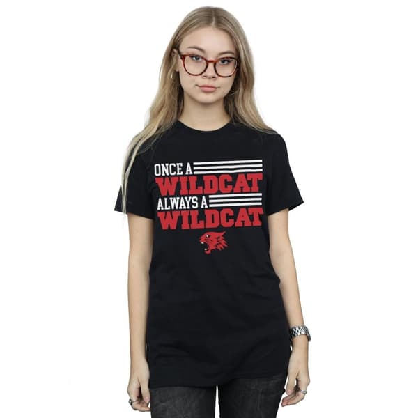 Disney Womens/Ladies High School Musical The Musical Once A Wildcat Cotton Boyfriend T-Shirt