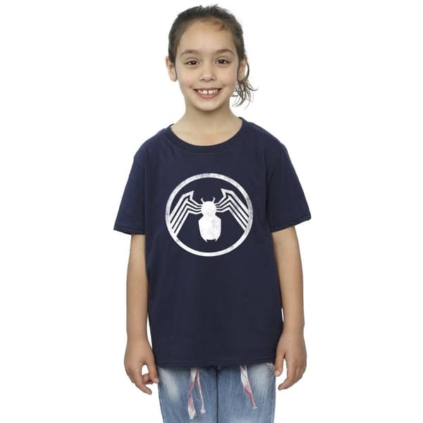 Marvel Girls Venom Logo Emblem Cotton T-Shirt