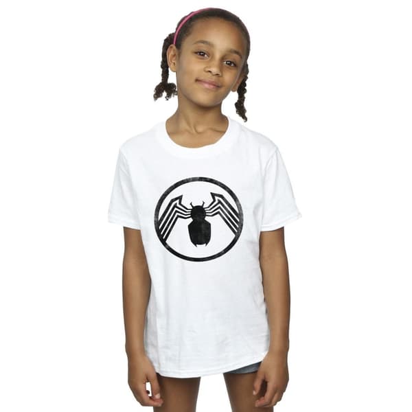 Marvel Girls Venom Logo Emblem Cotton T-Shirt