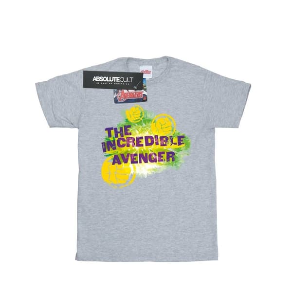 Marvel Mens Hulk Incredible Avenger T-Shirt Sports Grey XL