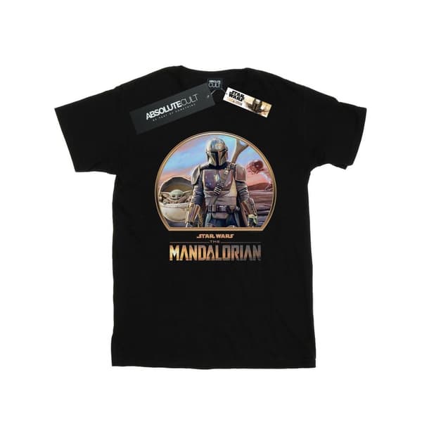 Star Wars Dam/Lady The Mandalorian Mando And The Child Boyfriend T-shirt i bomull