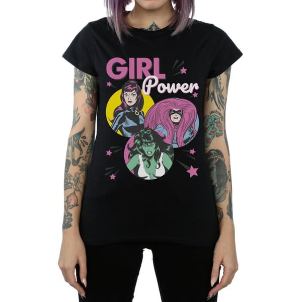 Marvel Comics Womens/Ladies Girl Power Cotton T-Shirt