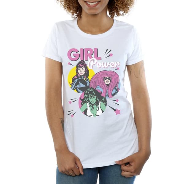 Marvel Comics Womens/Ladies Girl Power Cotton T-Shirt