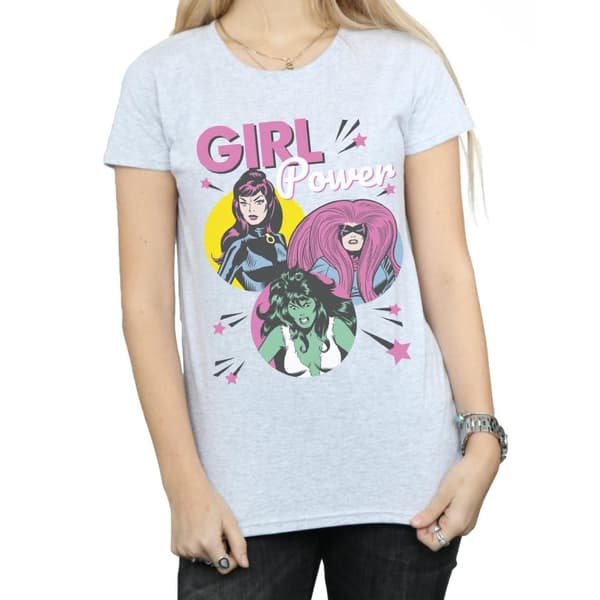 Marvel Comics Womens/Ladies Girl Power Cotton T-Shirt