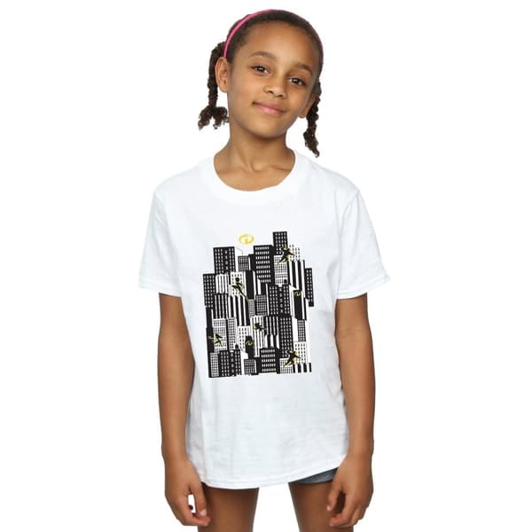 Disney T-shirt i bomull för flickor - The Incredibles Skyline