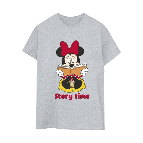 Disney Womens/Ladies Minnie Mouse Story Time Cotton Boyfriend T-Shirt