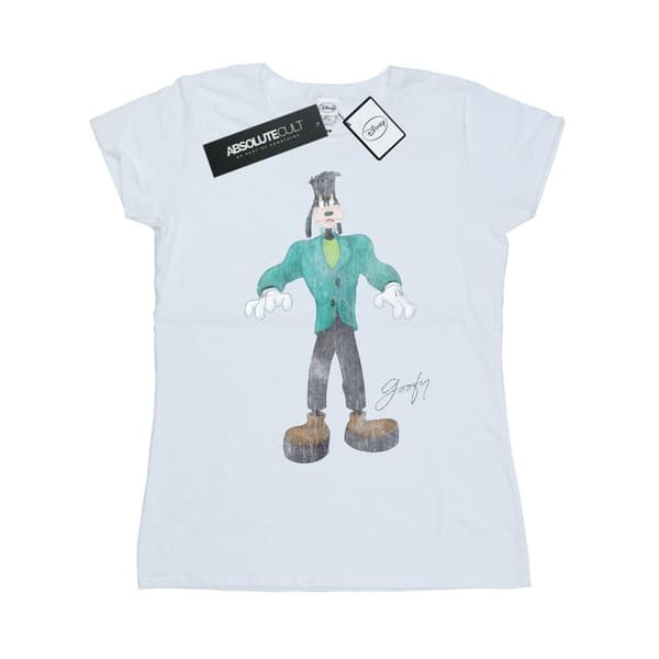 Disney Dam/Tjej Frankenstein Goofy T-shirt i bomull White XL