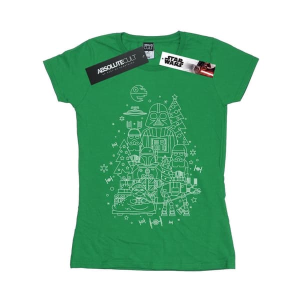 Star Wars Womens/Ladies Empire Christmas Cotton T-Shirt