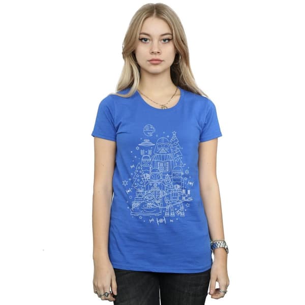 Star Wars Womens/Ladies Empire Christmas Cotton T-Shirt