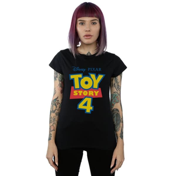 Disney Dam/Tjej - Toy Story 4 - T-shirt i bomull med logotyp