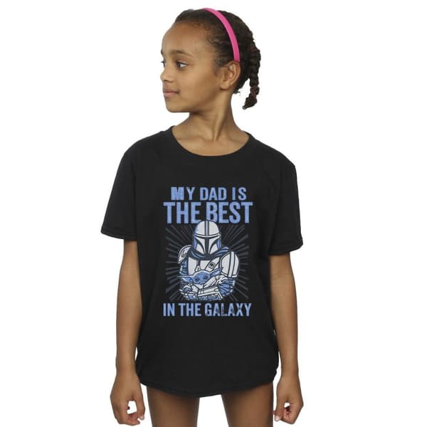 Star Wars Mandalorian Best Dad T-shirt i bomull för flickor