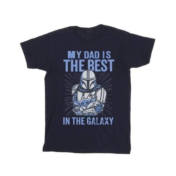 Star Wars Mandalorian Best Dad T-shirt i bomull för flickor