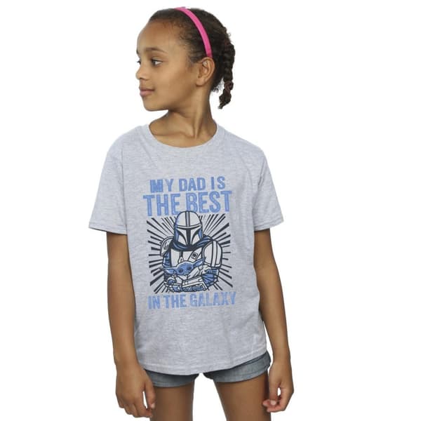 Star Wars Mandalorian Best Dad T-shirt i bomull för flickor