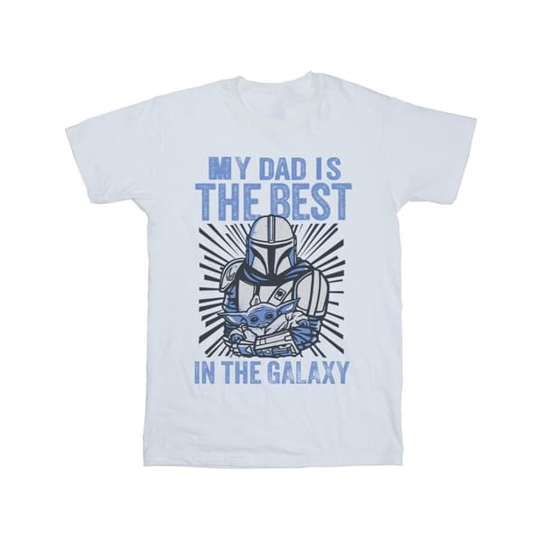 Star Wars Mandalorian Best Dad T-shirt i bomull för flickor