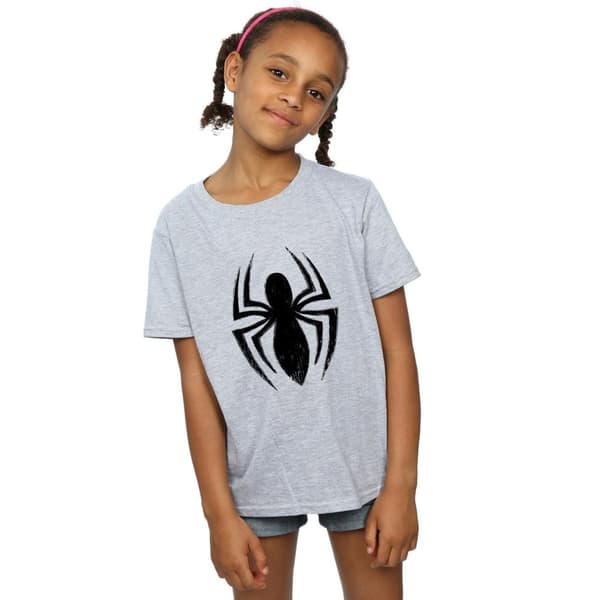 Marvel Girls Spider-Man Ultimate Spider Logo Cotton T-Shirt