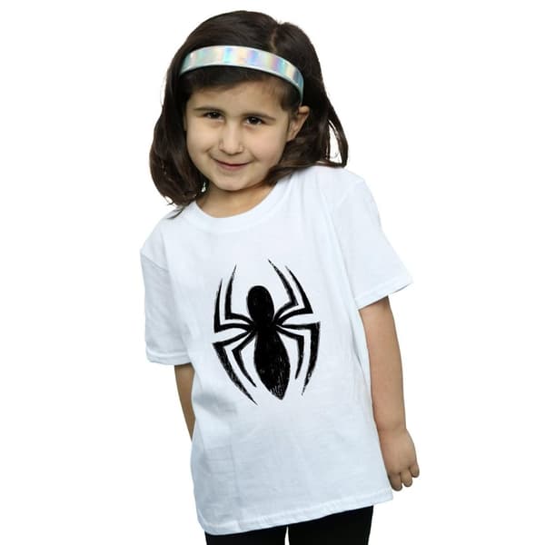 Marvel Girls Spider-Man Ultimate Spider Logo Cotton T-Shirt