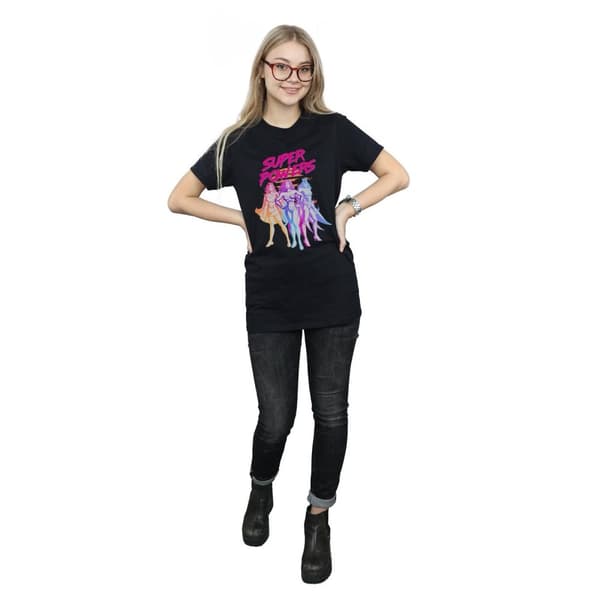 DC Comics Dam/dam Super Powers Neon Tropics Boyfriend T-shirt i bomull