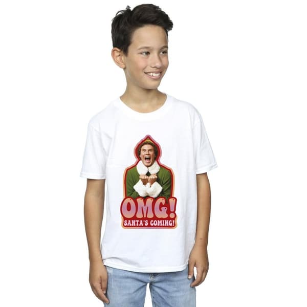 Elf T-shirt för pojkar Santa´s Coming