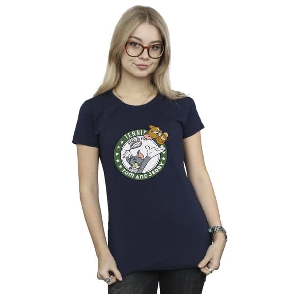 Tom And Jerry Womens/Ladies Tennis Ready To Play Cotton T-Shirt