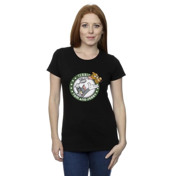 Tom And Jerry Womens/Ladies Tennis Ready To Play Cotton T-Shirt