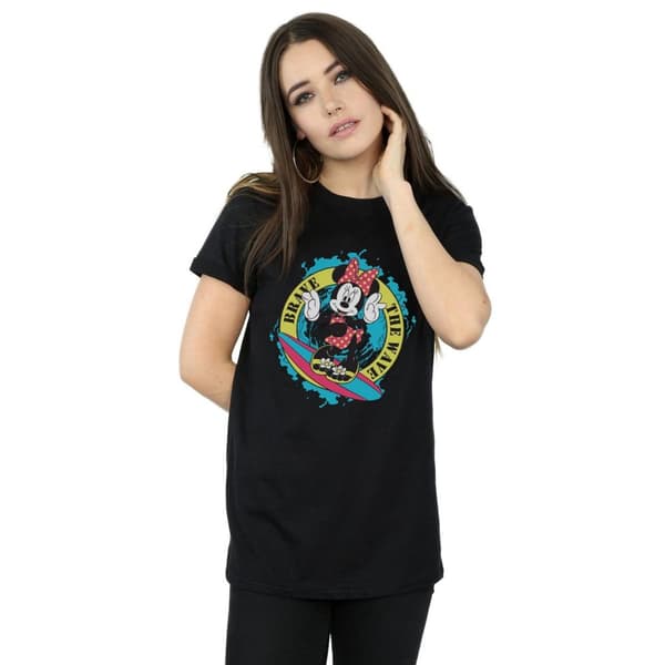 Disney Dam/Lady Minnie Mouse Brave The Wave Boyfriend T-shirt i bomull