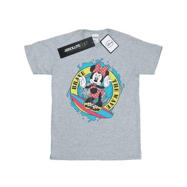 Disney Womens/Ladies Minnie Mouse Brave The Wave Cotton Boyfriend T-Shirt