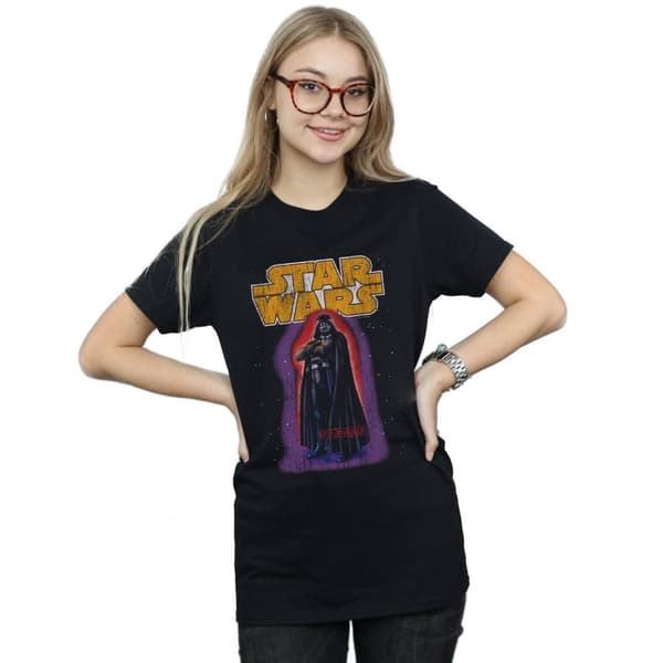 Star Wars Womens/Ladies Darth Vader Vintage Cotton Boyfriend T-Shirt