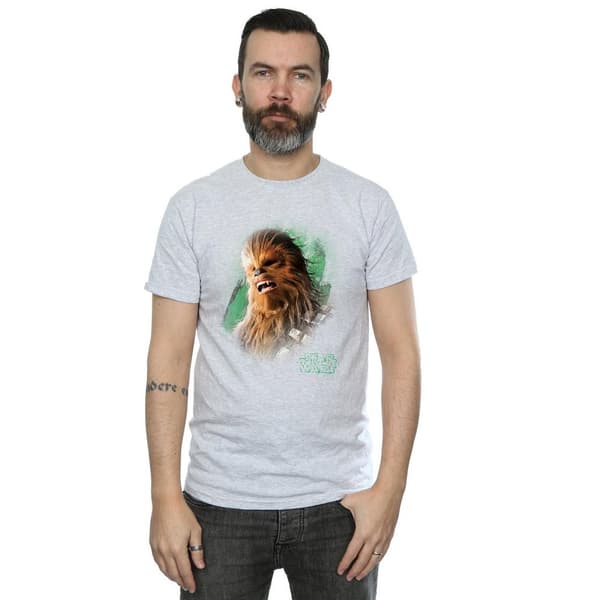 Star Wars Mens The Last Jedi Chewbacca Brushed T-Shirt