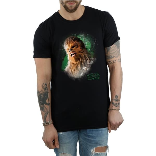 Star Wars Mens The Last Jedi Chewbacca Brushed T-Shirt